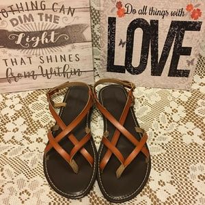 Brown summer sandals, Montego Bay Club, flats